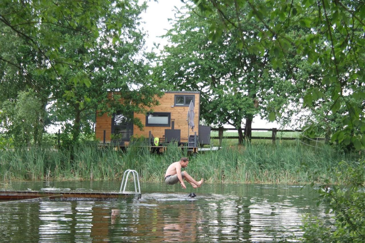 Tinyhousebeidresden 1 - Direkt Am Naturteich - Naehe Saechsische Schweiz, Dresden Großharthau Extérieur photo